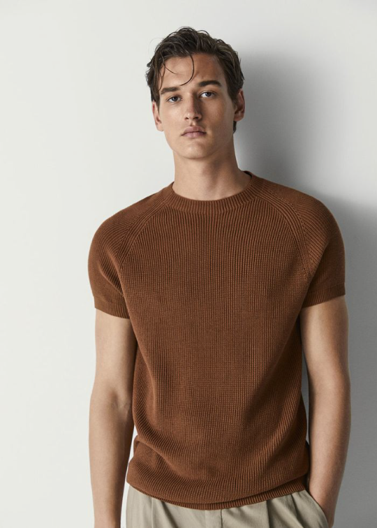 Terra Luxe Brown Knit Shirt