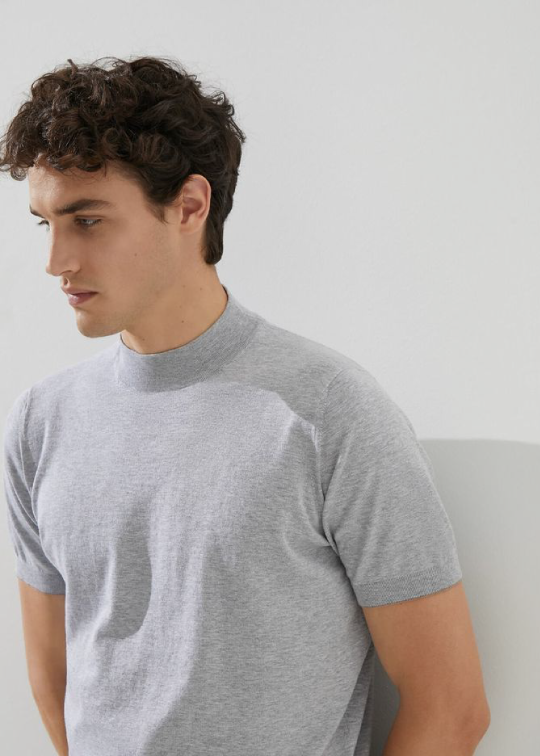Grey Echelon Knit Shirt