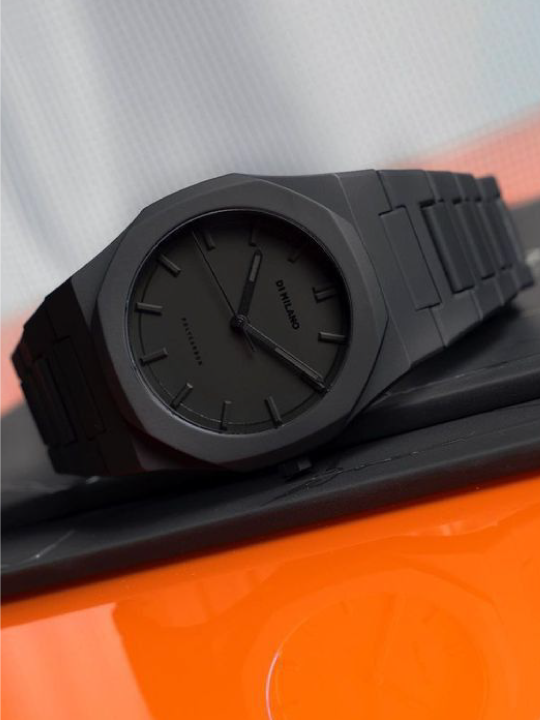 Sleek All-Black Watch by D1 Milano